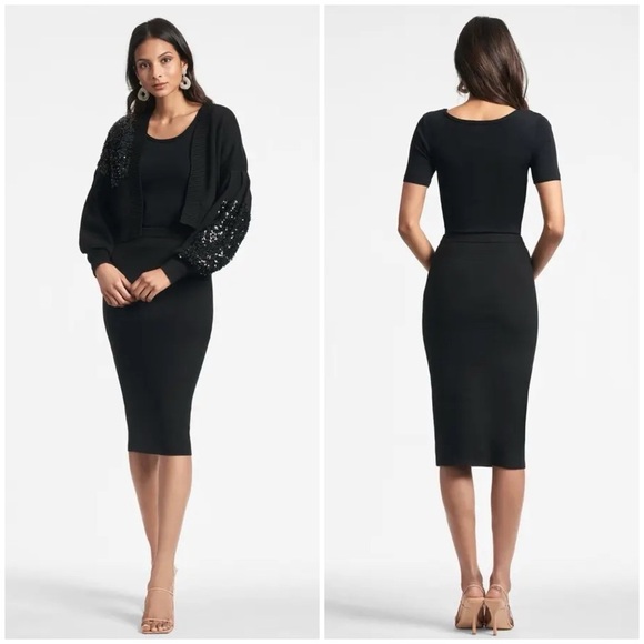 SACHIN + BABI Louisa Knit Skirt In Black - Picture 1 of 7